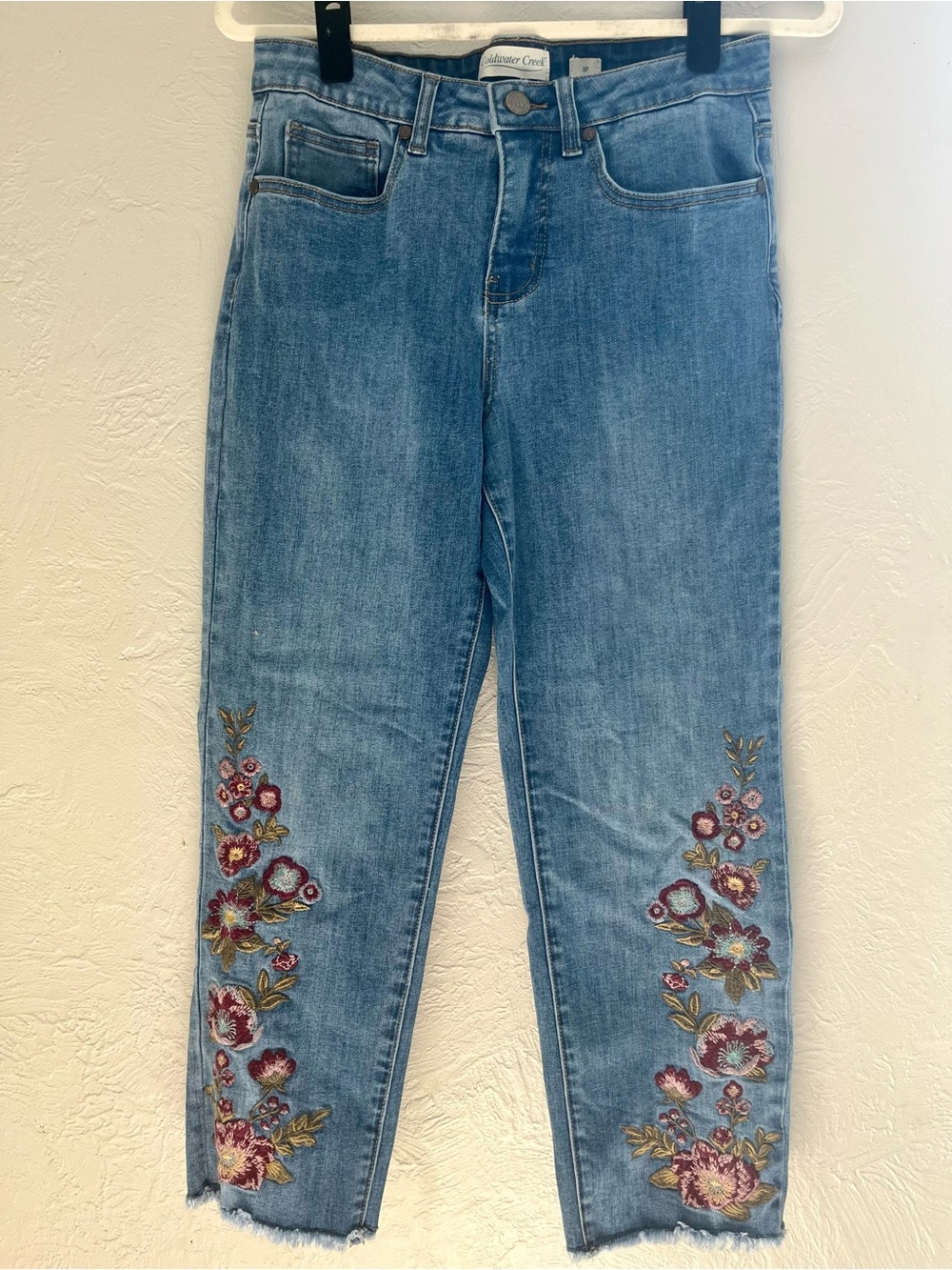 Coldwater Creek Ankle Embroidered Jeans 8P